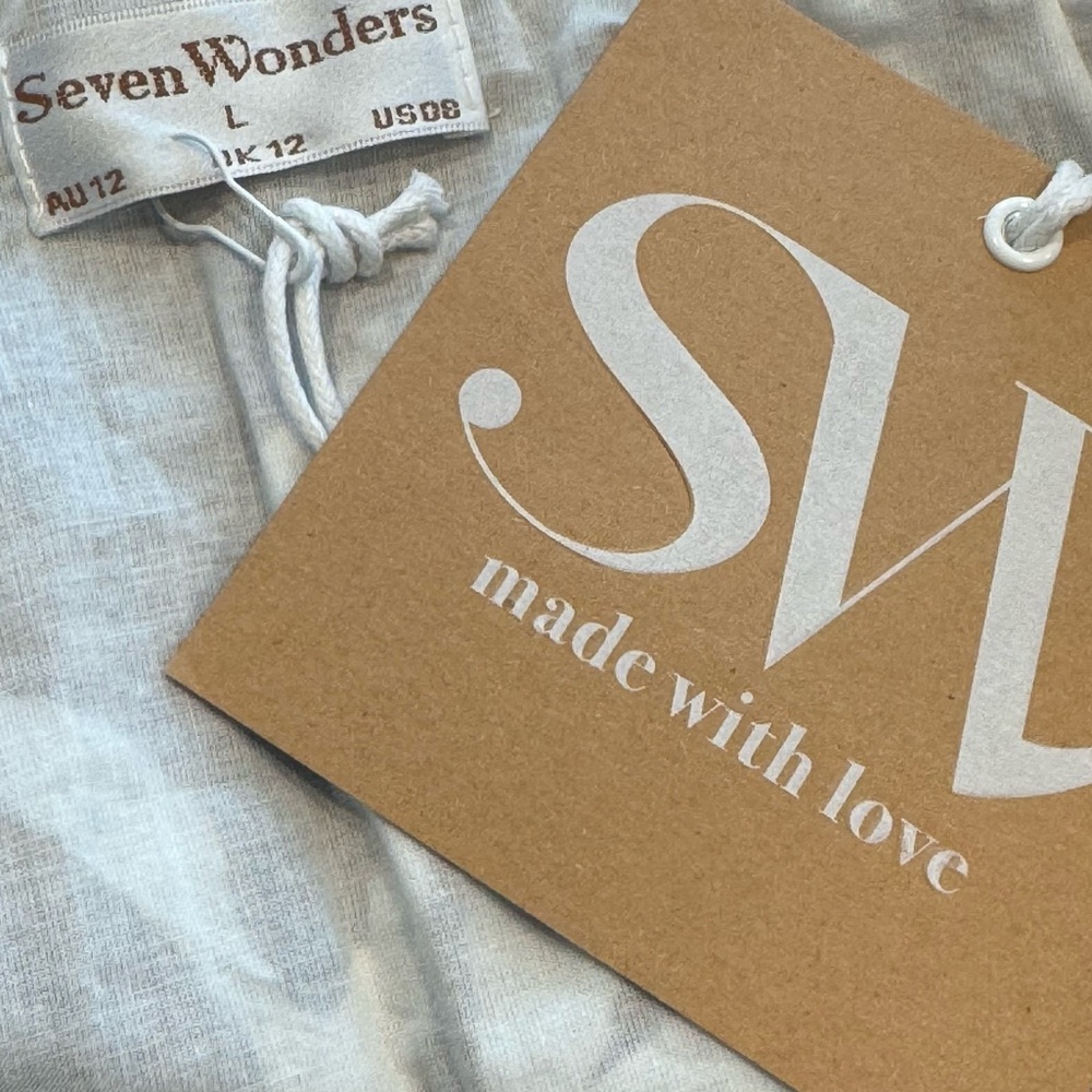Seven Wonders | NEW Lorelei One Shoulder Crop Top in Chocolate Floral Size L - Picture 11 of 11